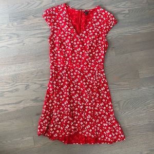 J. Crew Mercantile floral wrap dress